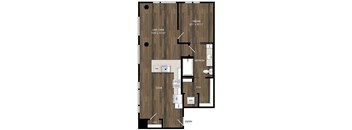 Portland Astoria Apartments in Portland, Oregon A19.1 Floor Plan