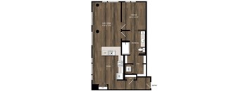 Portland Astoria Apartments in Portland, Oregon A19 Floor Plan