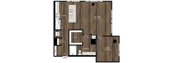 Portland Astoria Apartments in Portland, Oregon A20 Floor Plan