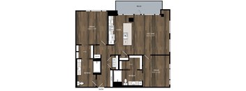 Portland Astoria Apartments in Portland, Oregon B10 ANSI Floor Plan