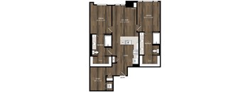 Portland Astoria Apartments in Portland, Oregon B11 Floor Plan