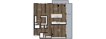 Portland Astoria Apartments in Portland, Oregon B2 Floor Plan