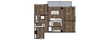 Portland Astoria Apartments in Portland, Oregon B4.1 Floor Plan