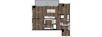 Portland Astoria Apartments in Portland, Oregon B4 Floor Plan