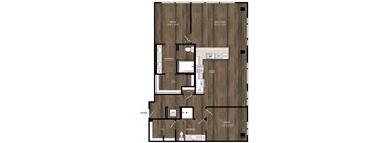 Portland Astoria Apartments in Portland, Oregon B9 Floor Plan