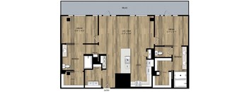 Portland Astoria Apartments in Portland, Oregon PH1 Floor Plan