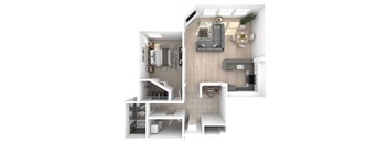 Villaggio on Yarrow Bay Apartments Positano Renovated Floor Plan
