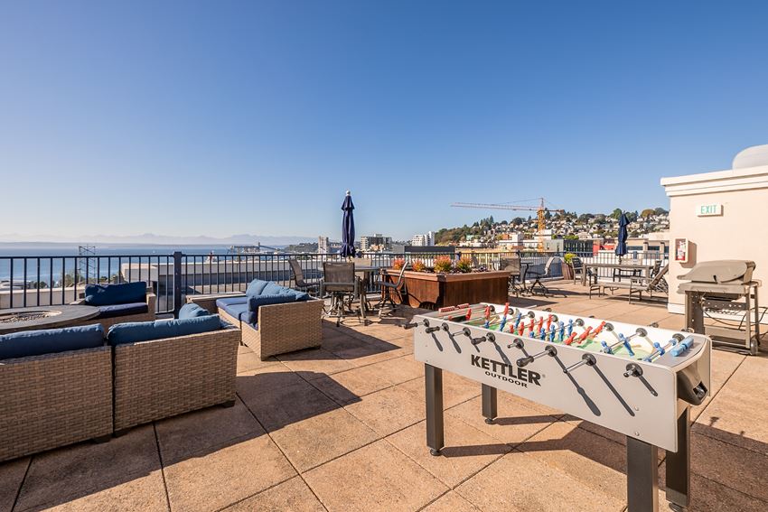 WA_Seattle_UptownQueenAnne_Rooftop Patio Seating and Foosball Table - Photo Gallery