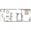 Reserve at Blueberry Park Apartments 1x1 Floor Plan Reserve at Blueberry Park Apartments 1x1 Floor Plan