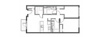 REO Flats Two Bedroom B Floor Plan