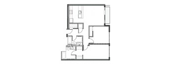 REO Flats Two Bedroom Floor Plan