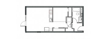 REO Flats One Bedroom Floor Plan