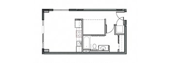 REO Flats Studio C Floor Plan