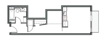 Reo Flats Apartments in Seattle, Washington Studio Floor Plan