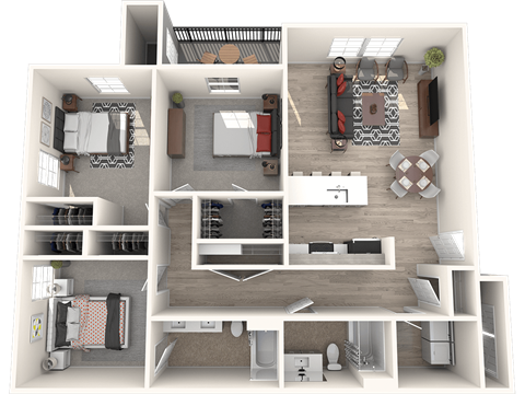 RedPoint Apartments Three Bedroom
