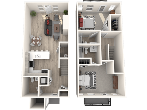 RedPoint Apartments Two Bedroom Townhome