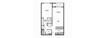 Regency Park Apartments One Bedroom Interior Floor Plan