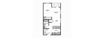 Regency Park Apartments Studio Exterior Floor Plan