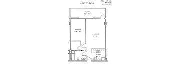 Residences at Capitol Heights Apartment 2D floor plan - Sage