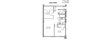 Residences at Capitol Heights Apartment Homes in Denver, Colorado Mesa Verde Floor Plan