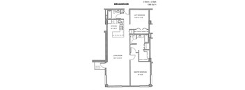 Residences at Capitol Heights Apartment Homes in Denver, Colorado Broadmoor Floor Plan