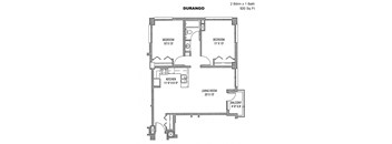 Residences at Capitol Heights Apartment Homes in Denver, Colorado Durango Floor Plan