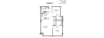 Residences at Capitol Heights Apartment Homes in Denver, Colorado Humboldt Floor Plan