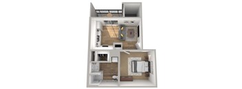 Retreat at Barton Creek Apartments in Austin, Texas Studio Floor Plan