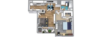 Retreat at Barton Creek One Bedroom ALT Floor Plan