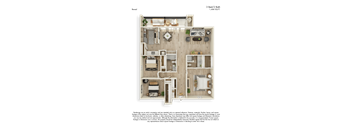 Reveal 3D Floor Plan 3 Bed 2 Bath 1444sf