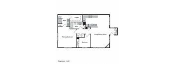 Ridgewood Two Bedroom C Floor Plan