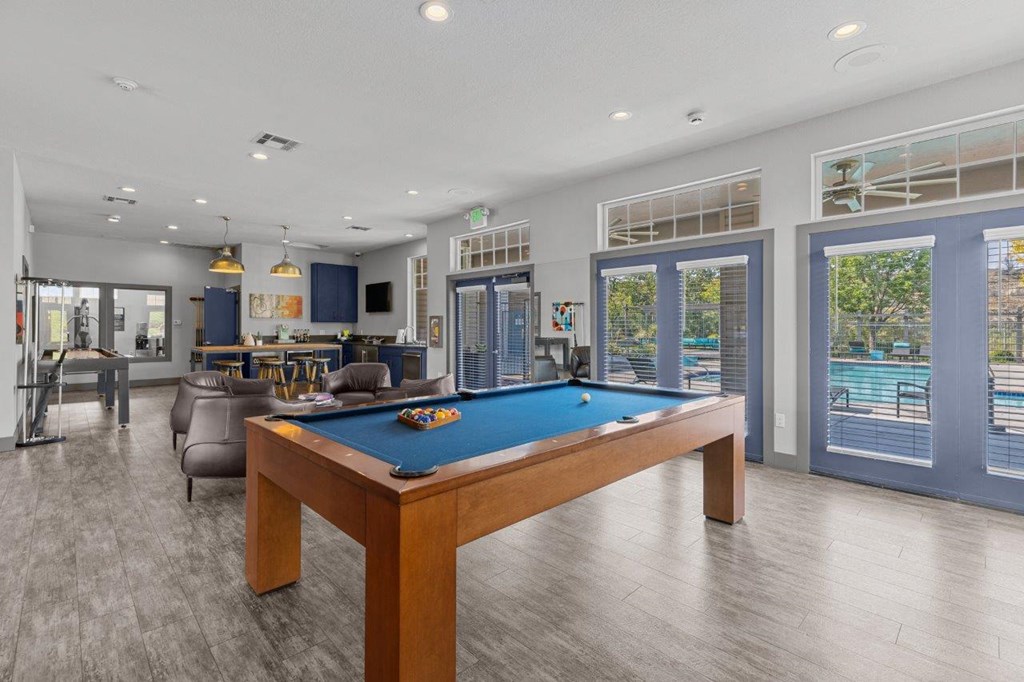 Riverpointe Apartments in Richland, Washington Clubhouse Lounge with Pool Table