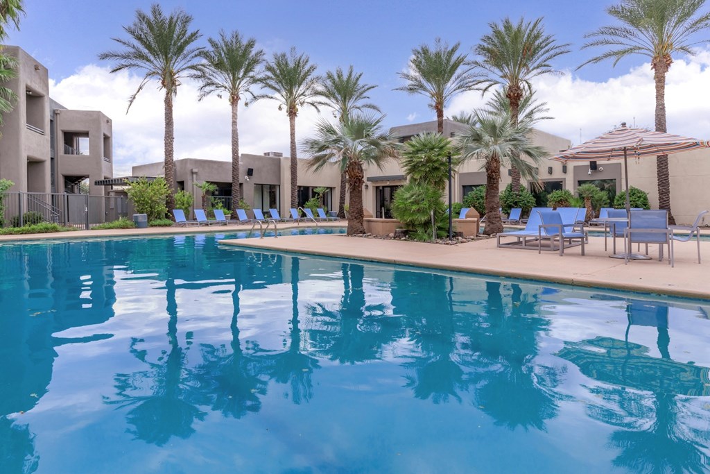 Riverwalk Luxury Apartments in Tucson, Arizona Exterior and Pool Riverwalk Luxury Apartments in Tucson, Arizona Exterior and Pool