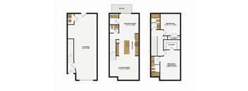 Riverwalk Townhomes 2x2.5 TH Floor Plan