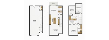 Riverwalk Townhomes 3 Bedroom 2D Floor Plan