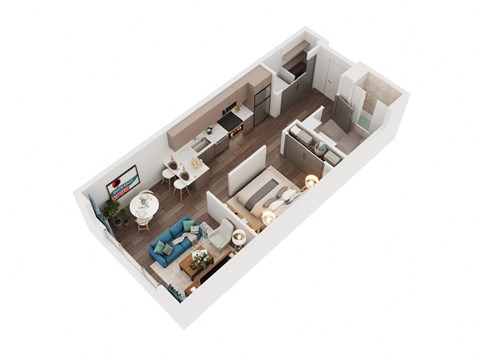 Voda Apartments 3D Floorplan S1.2
