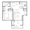 El Paseo Apartments Floor Plan B