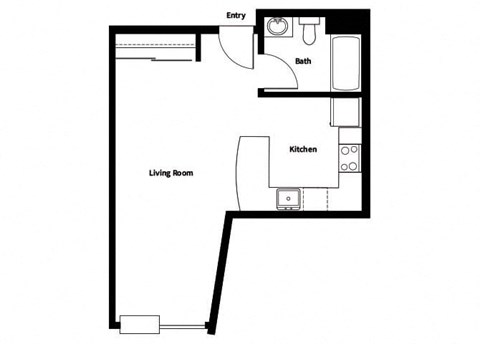 Collins Circle Apartments 2D Floor Plan - S9