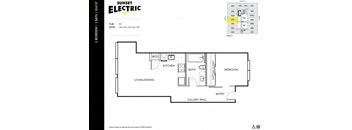 Sunset Electric One Bedroom H Floor Plan