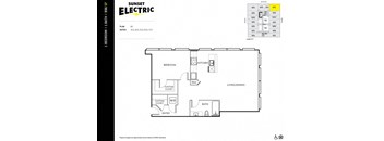 Sunset Electric One Bedroom P Floor Plan