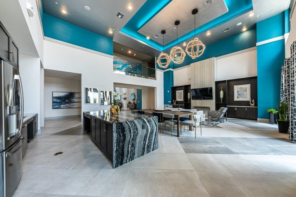 Cromwell at Plum Creek Apartments Community Kitchen and Seating