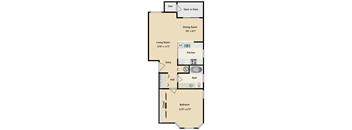 Little Tuscany Apartments Saulto One Bedroom Floor Plan