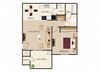 San Marino Apartments 1x1 S Floor Plan
