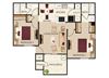 San Marino Apartments 2x2 Floor Plan
