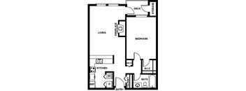 Saratoga Apartments in Everett, Washington A1 Floor Plan