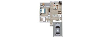 Satori Olathe Apartments in Kansas 1 Bedroom Floor Plan