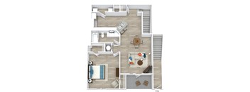 Satori Olathe Apartments in Kansas 1 Bedroom Floor Plan