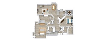 Satori Olathe Apartments in Kansas 3 Bedroom Floor Plan
