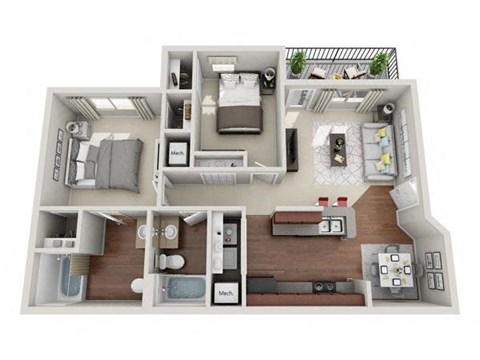 Selway Apartments Two Bedroom Two Bathroom