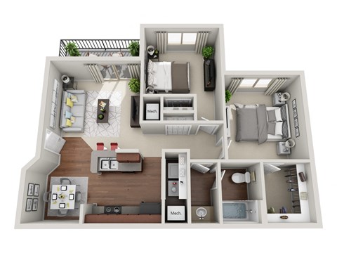 Selway Apartments Two Bedroom One Bathroom